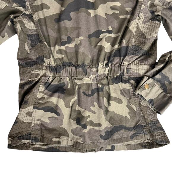 Camo Green‎ Military Jacket Women Medium Army Lightweight Utility Cotton Grunge - Picture 4 of 14